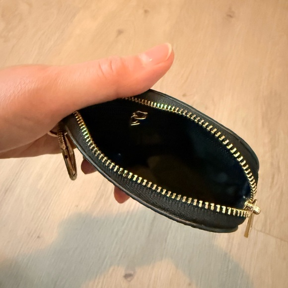 Bandolier Black Textured Key Zip Pouch with Gold Accents - Picture 3 of 4